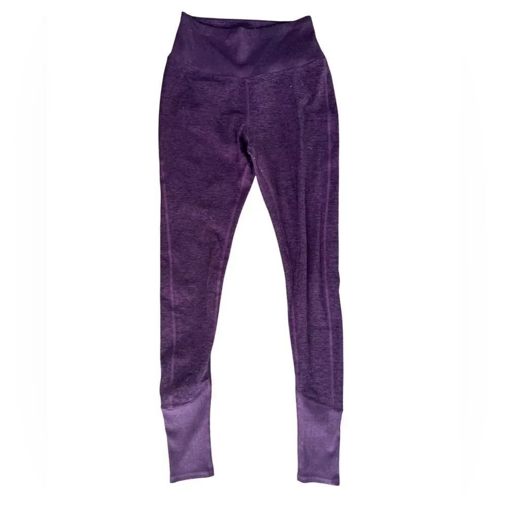 ALO Yoga High-Waist Alosoft Lounge Leggings Size XS  Electric Violet Heather